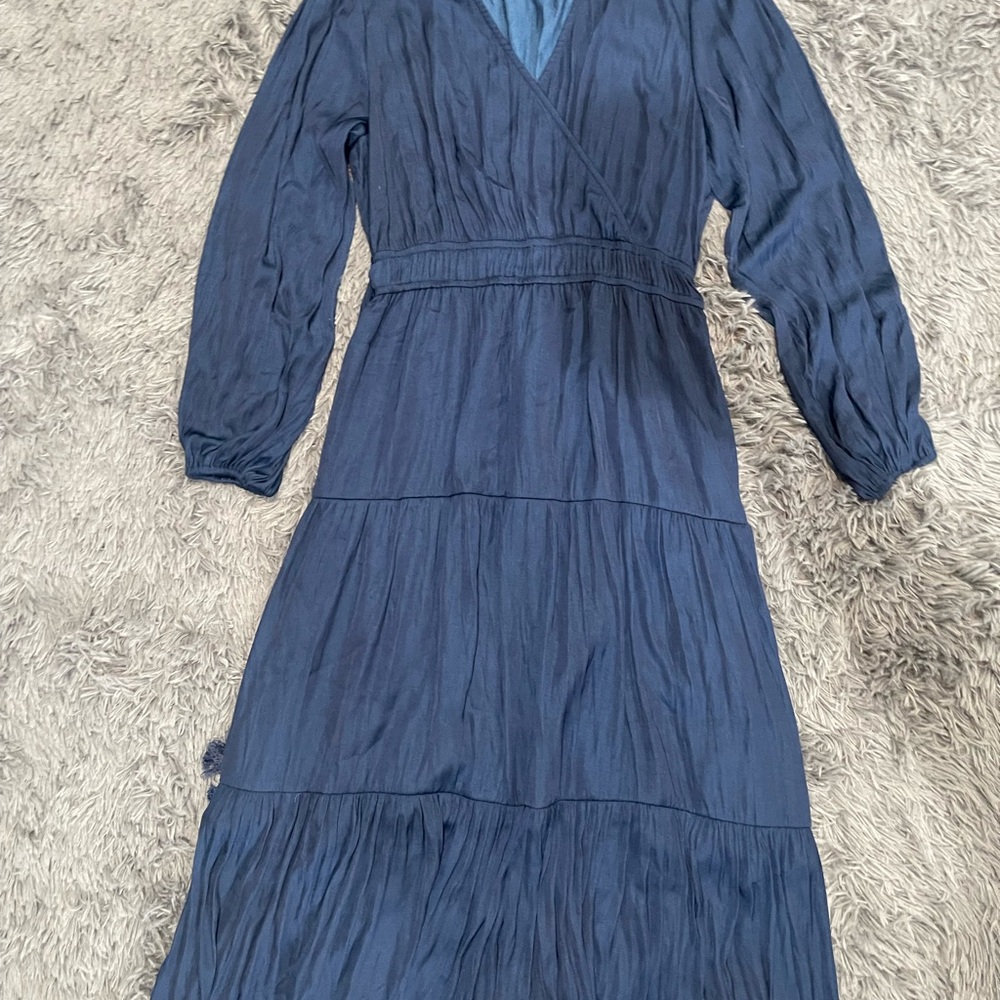 Joie Deep Blue Long Sleeve Dress